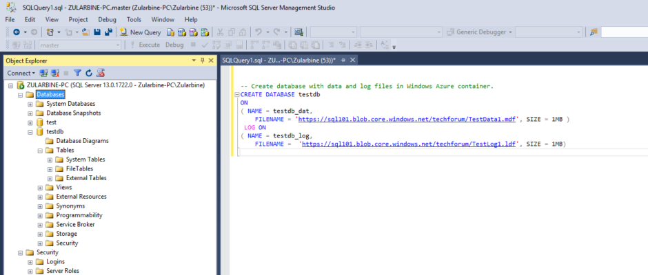 create-database-sql - Zularbine Kamal's Blog